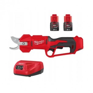 Акумулаторна лозарска ножица MILWAUKEE M12BLPRS-202, SOLO, 12 V, 2 Ah, 16 - 32мм / 4933480115